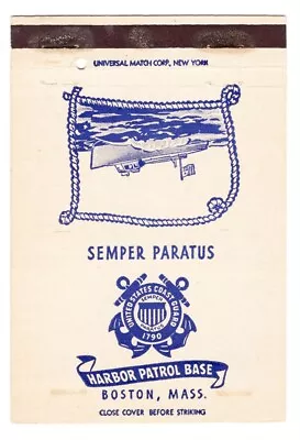 Matchbook: U.S. Coast Guard Harbor Patrol Base - Boston Mass • $9.95