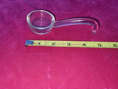 Clear Glass Condiment Mayo  Ladle Serving Spoon 5” Vintage  • $9.23