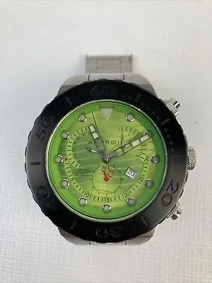 ANDROID AD432 Swiss Movement US Made Stainless Steel Watch Green Face • $89.74