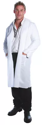 Lab Adult Men's Costume Doctor Mad Scientist Long White Coat Underwraps • $22.95