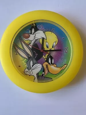 $14 • Buy 2001  Looney Tunes Clock W Bugs/Daffy/Tweety/Sylvester-