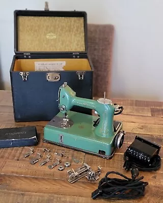 Vintage Green General Electric Model A Sewing Machine W/Case (Low Serial Number) • $795