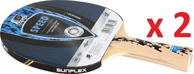 $47.66 • Buy 2x SUNFLEX SPEED ITTF Approved TAIPAN Sponged Table Tennis Bat Racquet 10381