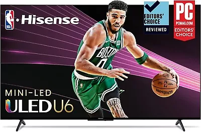 Hisense 55  Class U6 Series Mini-LED QLED 4K UHD Smart Google TV 55U6K • $339.99