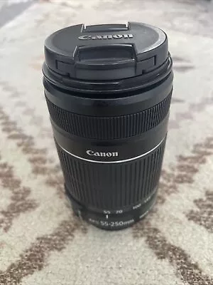 Canon EF-S. 55-250mm F/4-5.6 STM IS Lens. GREAT CONDITION • £150