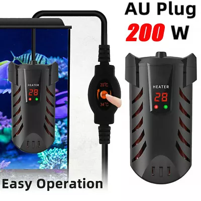 200W Aqua Fish Tank Thermosafe LED Digital Submersible Aquarium Water Heater AU • $22.99