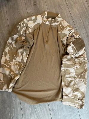 British Army DESERT UBACS UNDER BODY ARMOUR COMBAT SHIRT SIZE MEDIUM • £15