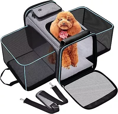 Pet Dog Carriers Soft-Sided Airline ApprovedOdorless Expandable Soft Travel Bag • $37.99
