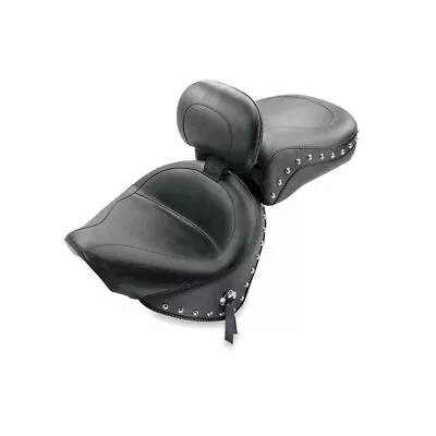 Mustang Wide Touring Two Piece Seat W/ Backrest 00-11 Yamaha 1100 VStar Classic • $1025