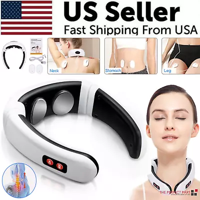 Electric Cervical Pulse Neck Massager Muscle Relax Massage Magnetic Therapy US • $11.89