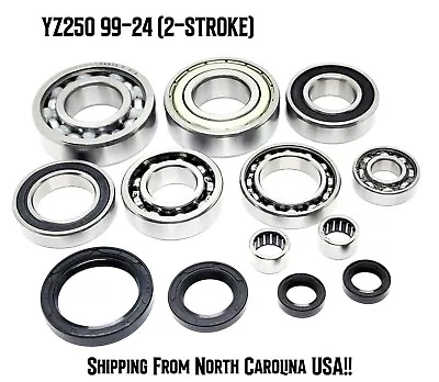 YZ250 Transmission Shaft Bearings & Seals Kit 99-22 • $79.95