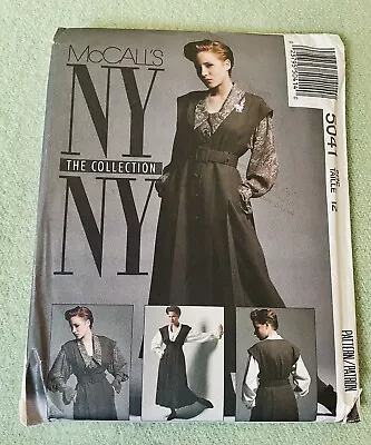 McCalls NY The Collection Sewing Pattern 5041 Uncut Size 12 Jumper Blouse Belt • $9.99