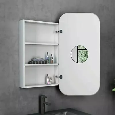 Rectangle Wall Hung Bathroom Mirror Shaving Cabinet Vanity Matte White • $289.95