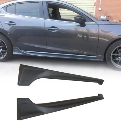 Fit For Mazda 3 Hatchback 2014-2019 Matte Black Side Skirt Extension Lip Spoiler • $262.19