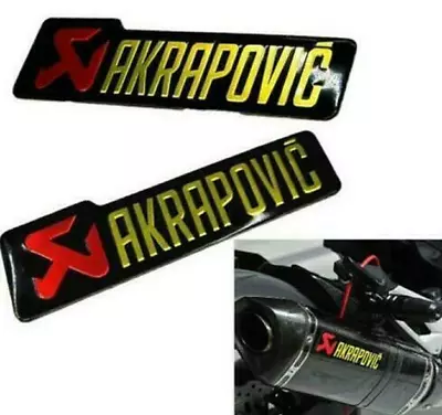 2pcs Motorcycle AKRAPOVIC Aluminium Heat-resistant Exhaust Pipes Decal Sticker • $7.51