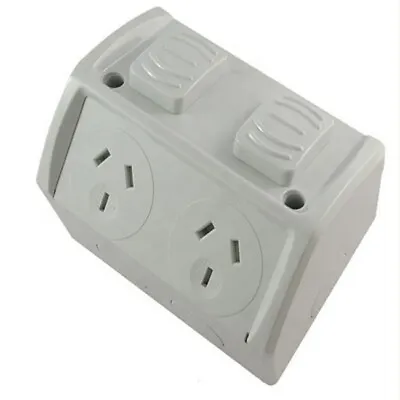 2X 10A 15A Weatherproof Double Power Point Outlet Socket 2GPO WaterProof Outdoor • $29.99