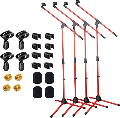 5Core 4x Microphone Boom Telescoping Stand Tripod Holder Mic Clip Arm Studio • $49.99