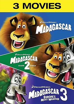 Madagascar/Escape 2 Africa/Europe's Most Wanted NEW 3 DVD Collection Ben Stiller • $9.98