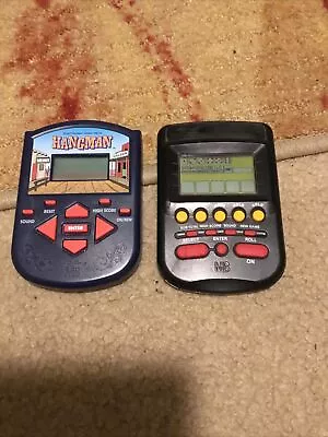 Lot Of 2 Vtg Electronic Handheld Games Hangman And Yahtzee Tested And Working • $6.99