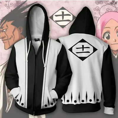 $26.59 • Buy Anime BLEACH Unisex Cardigan Hoodie Cosplay Jacket Sweatshirt Casual Zipper Coat