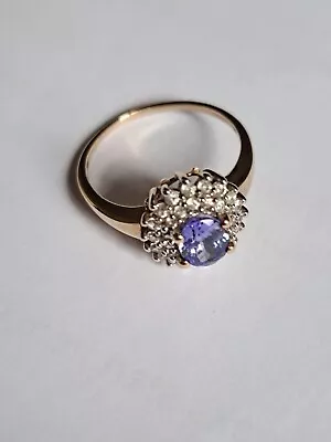 Tanzanite And Diamond Ring Pre Owned  P/q • £90
