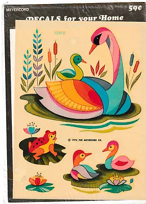 Vintage New Meyercord Decal For Home C1976 Swan/Babies #1539-E • $8.88