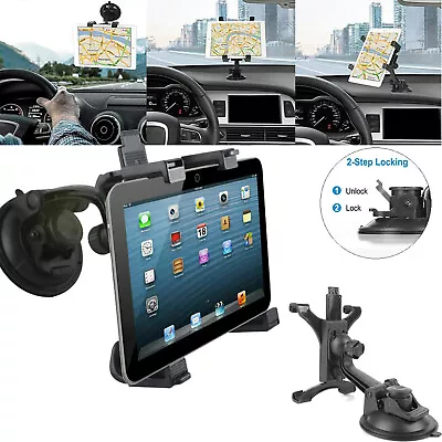 360° Universal Car Windshield Holder Desktop Mount For Cellphone Tablet IPad GPS • £13.19