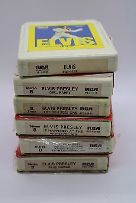 Elvis Presley Lot 6 8-Track Tapes Untested Sun Sessions Twin Pack Blue Hawaii ++ • $24.99