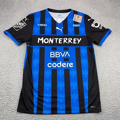 C.F. Monterrey Jersey Mens Large Blue Black Puma Mexico Club De Futbol Authentic • $35.99