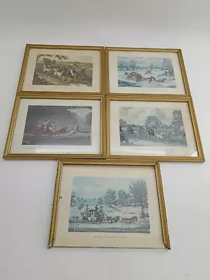 Five James Pollard Coaching Framed Prints. Printed By Rosenbourg • £79.99