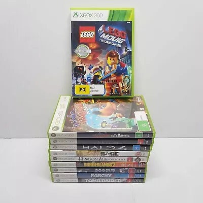 Xbox 360 Games X10 Bundle LEGO Movie Banjo-Kazooie Halo Skyrim Farcry • $35