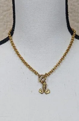 Vtg Museum Replica Jewelry Gold Tone Chain With Frog Adornment Unique Retro  • $37.50