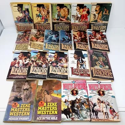 Vintage Adult Western Cowboy Paperback Books Lot Of 20: Longarm Zeke Masters • $27.95