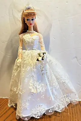 Vintage BARBIE WEDDING DAY Doll 1996 Mattel 1961 Reproduction Collector Edition • $26.89