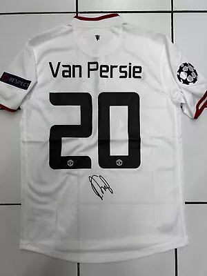 Robin Van Persie Signed Man Utd Retro Away Shirt- WITH COA • £200