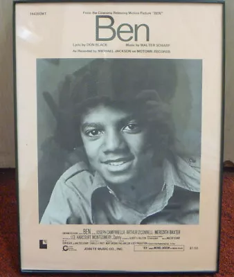 BEN Motion Picture FRAMED ART Poster MICHAEL JACKSON RARE! • $29.83