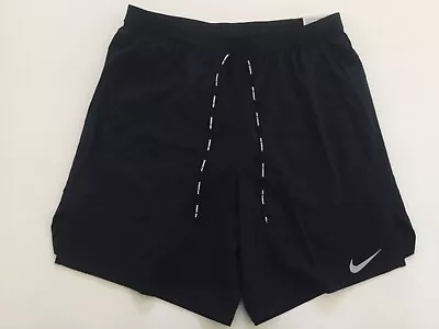 Nike Men’s Running 2in1 Lined Shorts 7” DQ1537 010 Black Size M • $42.99