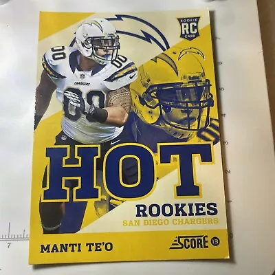 2013 Manti Te'o Score Hot Rookies Card #48 RC Panini Score • $1.55