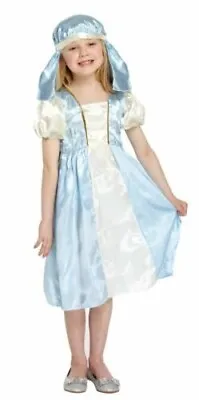 Mary Costume Nativity Christmas Fancy Dress Childrens Kids Female 7-9 Years • £6.99