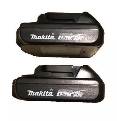 Makita BL1815N 18 Volt 1.5 Ah Compact Li-Ion Battery / 2 Batteries Lot • $65