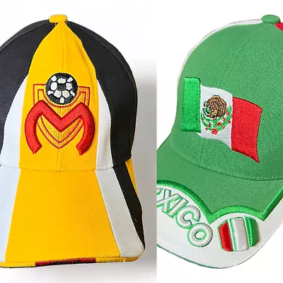 Mexico Soccer & Mexican Flag Hat Bundle Of 2 Strapbacks • $11.69
