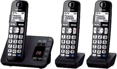 Panasonic KX-TGE723 Big Button DECT Trio Cordless Telephone With Nuisance Call • £78.95
