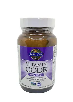 Garden Of Life Vitamin Code Raw Zinc - 60 Vegan Caps Non-GMO  BB 05/24 • $10.99