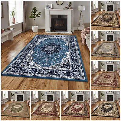 £27.99 • Buy Non Slip Large Traditional Rugs Hallway Runner Rug Bedroom Living Room Carpet