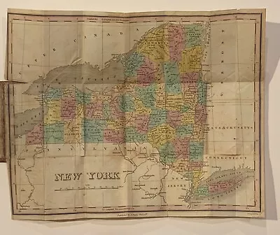 Anthony Finley - Pocket Map Of New York State - 1830 • $375