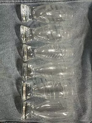 MIKASA Cheers Selections Crystal Shot Glasses Set Of 6 Curved Etched 3oz • $15