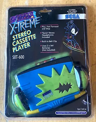 Vtg 1997 Sonic X-Treme Spectra Sega SXT-600 Stereo Cassette Player NEW Sealed • $224.99