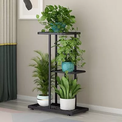 CiCixixi Plant Stand Metal 3 Tier 4 Potted Multiple Flower Pot Holder Shelf I... • $34.22