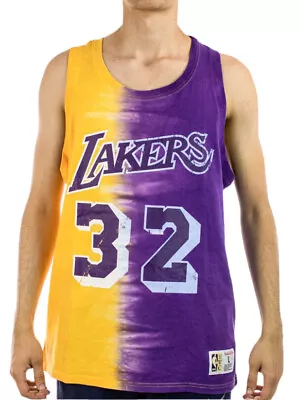 Size 2XL - Mitchell & Ness LA Lakers Magic Johnson Tie-Dye Tank Top • $34.95