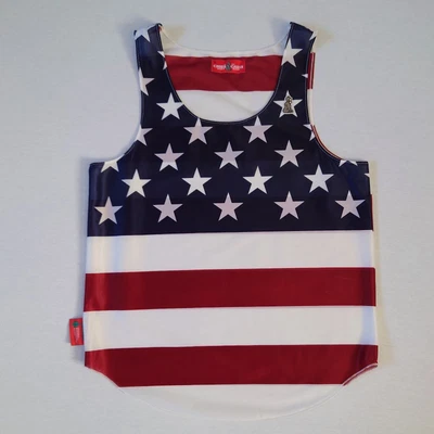 £24 • Buy Men's Size L Vest Top Chris Cardi Design 'Home Of The Brave  American Flag Light